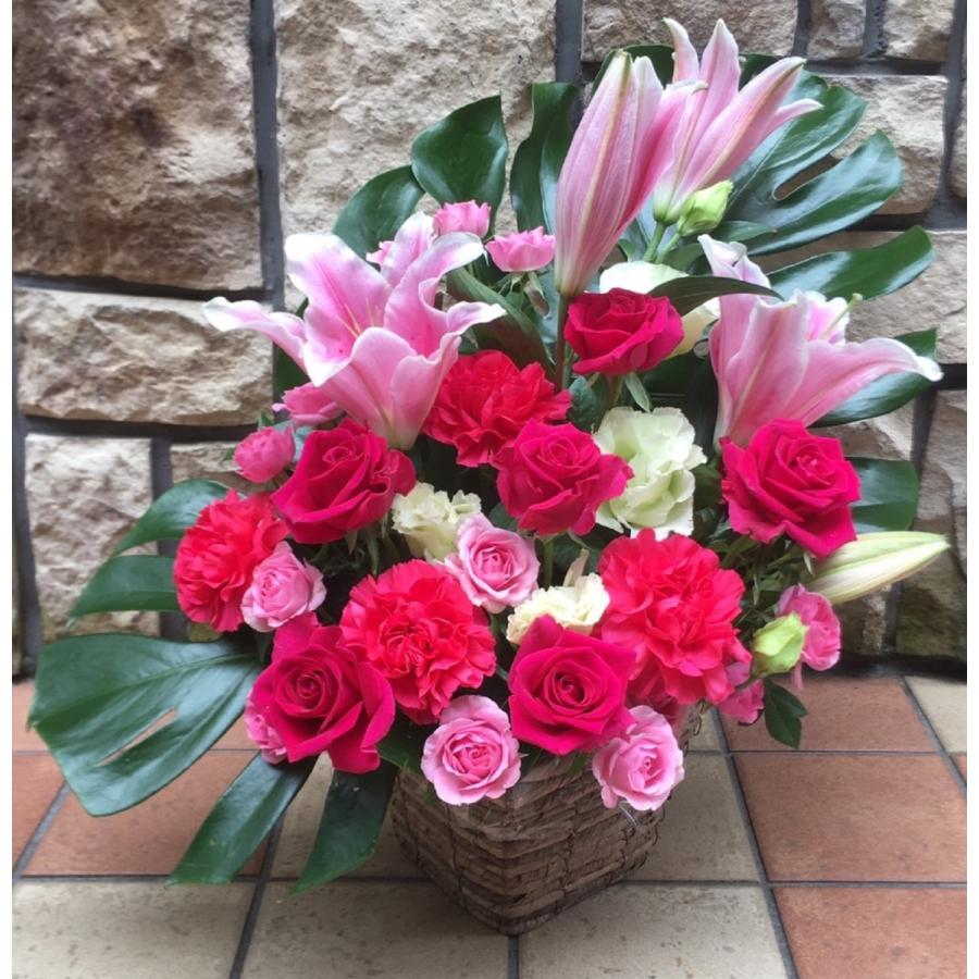 一部予約販売 フラワーアレンジメント バラ お中元 誕生日 オープン 移転祝い 発表会 劇場 ご昇格祝い 開業祝い 開店祝い お中元 誕生日 花 ギフト バラ レッド ピンク お祝い フラワーアレンジメント