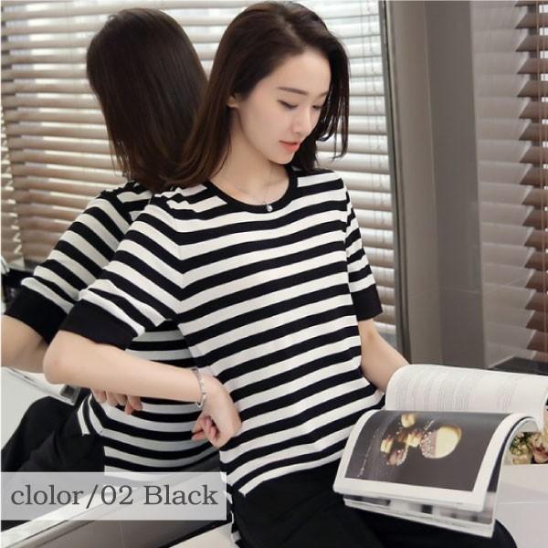 Tシャツ ボーダー レディース セール アウトレット 半袖 トップス 体型