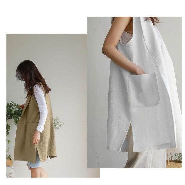 ジレ ベスト トップス レディース ロングジレ ノースリーブ 羽織