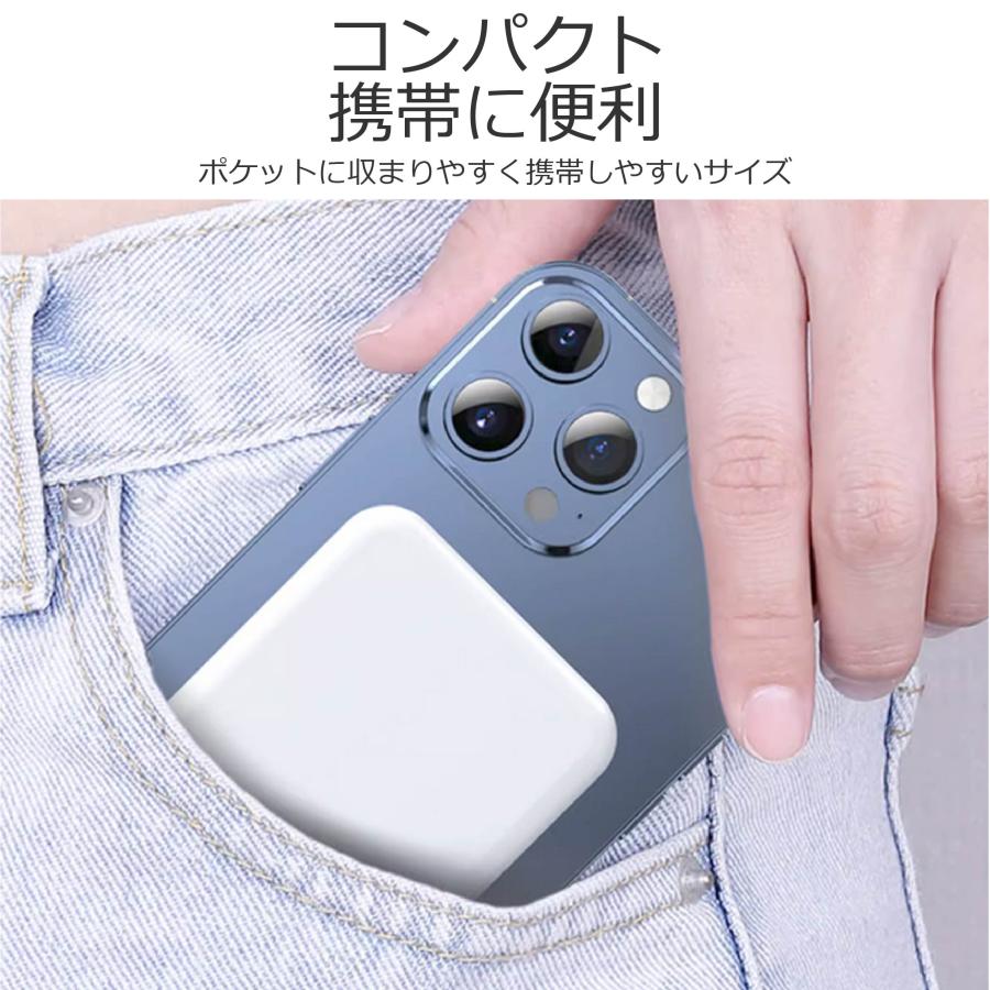 モバイルバッテリー ワイヤレス 磁気 大容量 軽量 薄型 マグネット 6800mAh PSE モバ充 スマホ携帯 充電器 iPhone 16 15 14 送料無料 | FIPRIN | 10