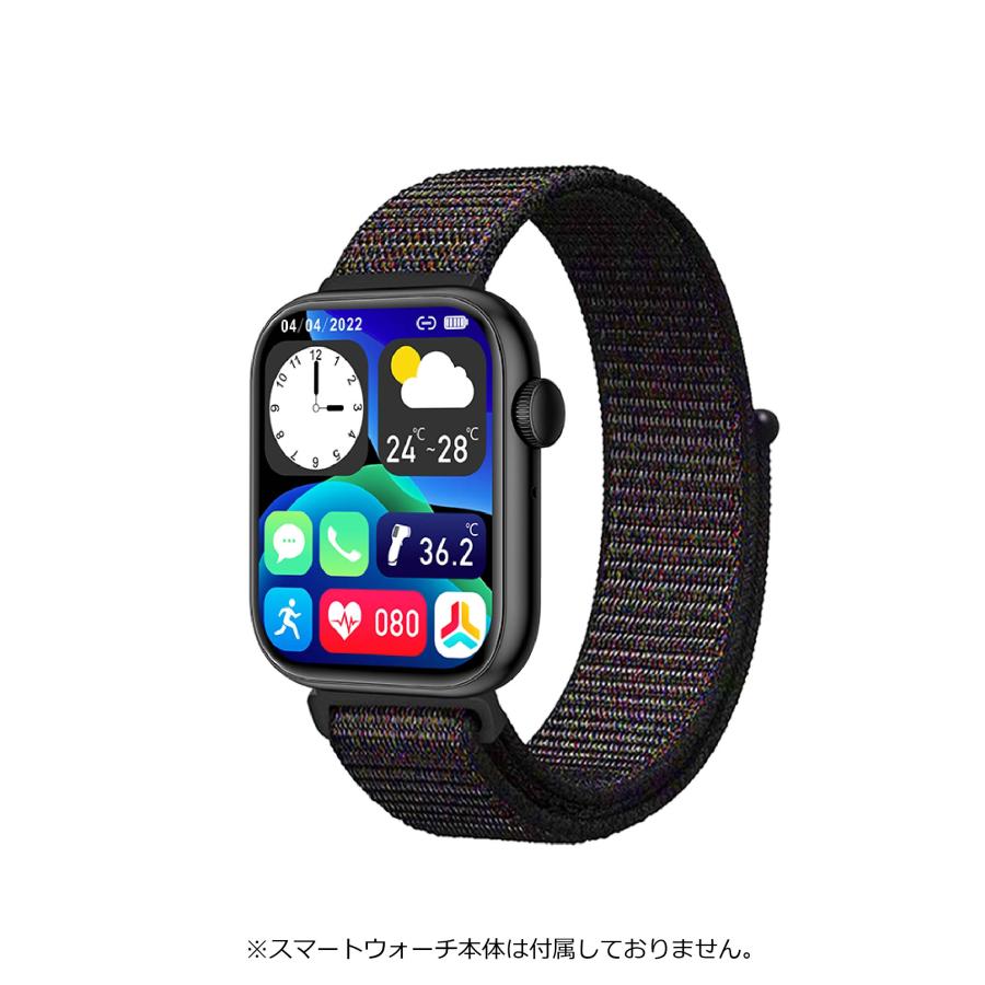 スマートウォッチ 交換バンド ベルト ナイロン素材 マジックテープ バンド幅22mm |  | 12