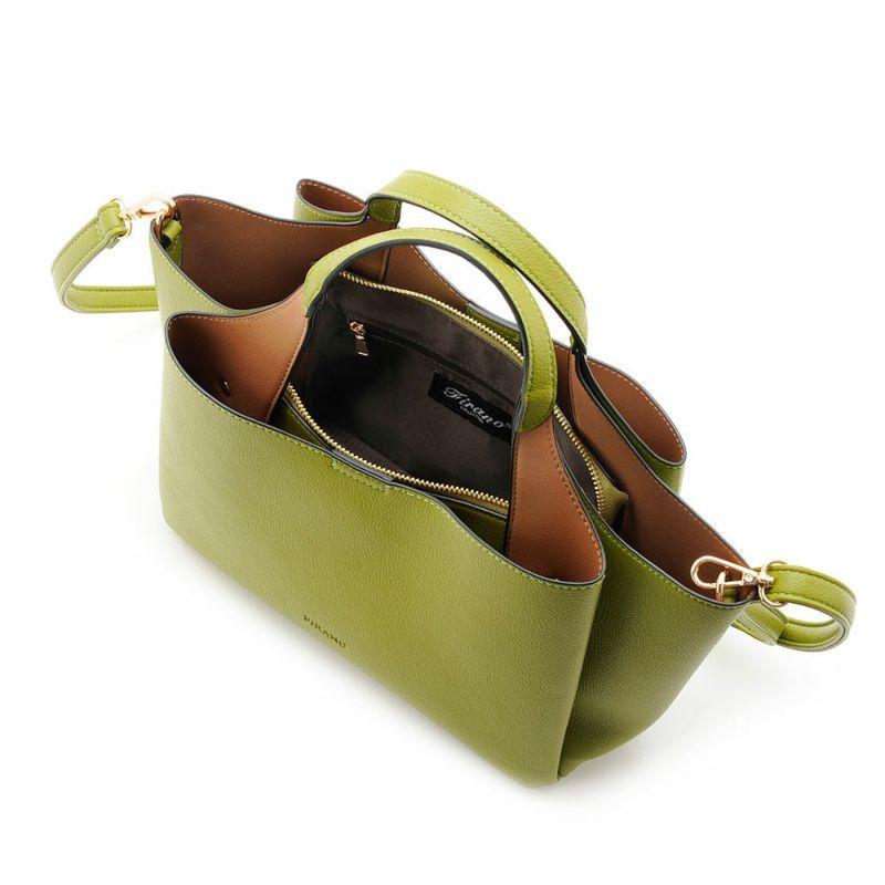 FIRANO（フィラノ） バイカラーハンドルハンドバッグ レディース