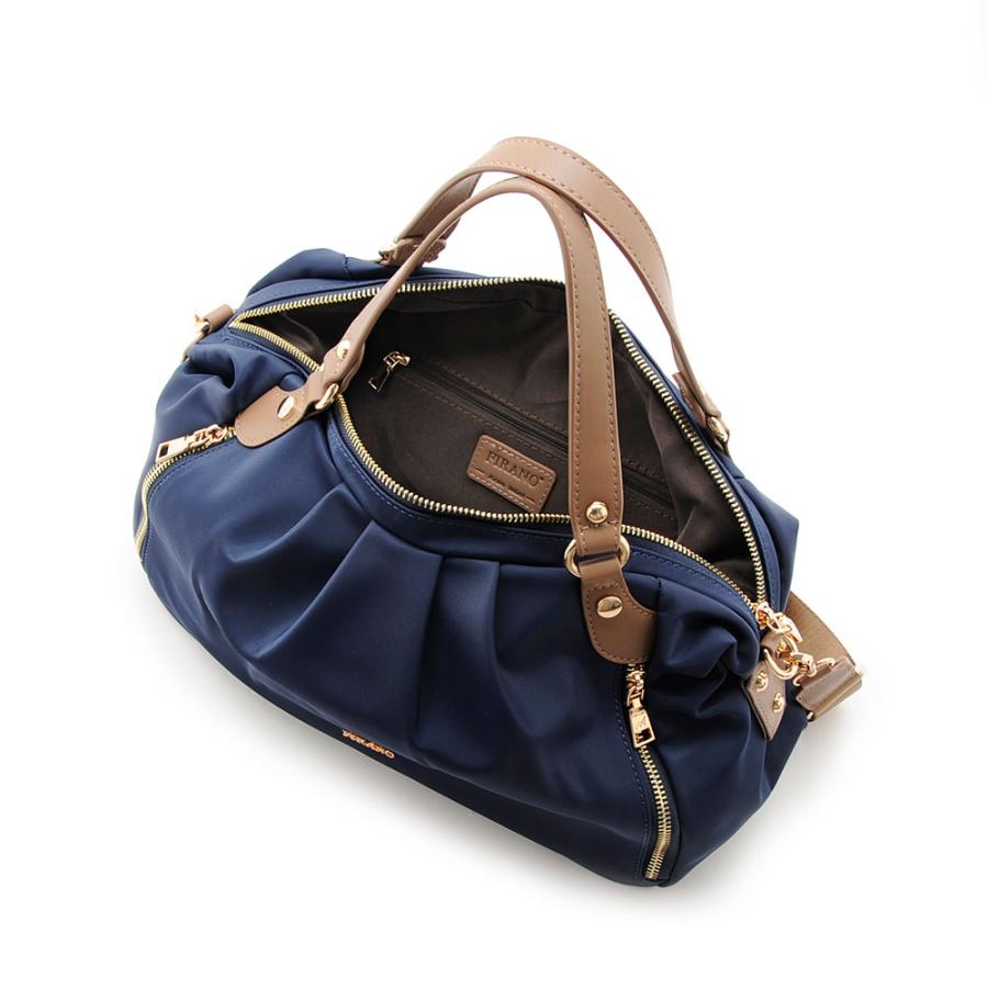 FIRANO（フィラノ） はっ水軽量ナイロンサイドファスナーハンドバッグ