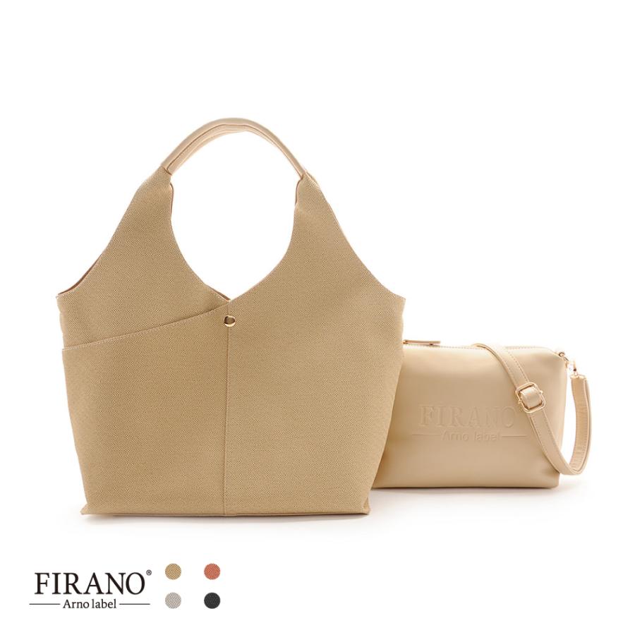 FIRANO（フィラノ） キャンバスルックトートバッグ＆ショルダーバッグ 