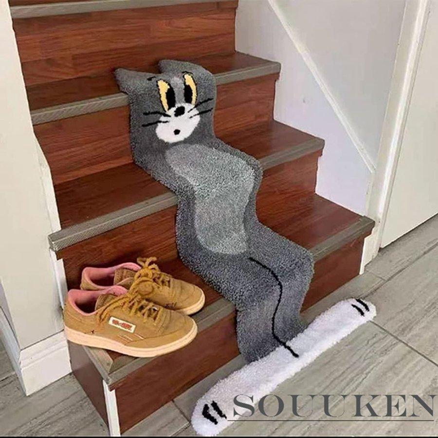 トムとジェリーの階段マット カートゥーン 玄関マット 階段用 面白い 階段踏面カーペット 室内 滑り止め おしゃれ 階段マット ドアマット  :c00950454:FIRBRAVES - 通販 - Yahoo!ショッピング