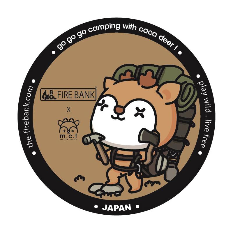 FIRE BANK × Caca Deer ステッカー 海賊アックス キャンプステッカー キャンステ アウトドア | 