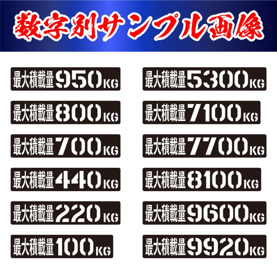 数字変更可 最大積載量 ステンシル 積載 ステッカー 英語 漢字 350 トラック 車 クルマ 軽自動車 軽トラ 通常カラー S M L Sekisaisml ファイヤークラフト 通販 Yahoo ショッピング