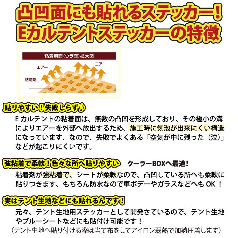 凸凹面なクーラーボックスにも貼れる！ 英数字で お好きな 文字 名前