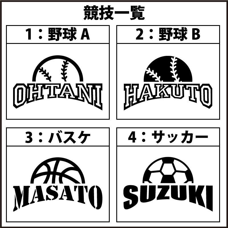 ロゴ風1 かっこいい! お好きな文字・競技で ステッカー シール SS