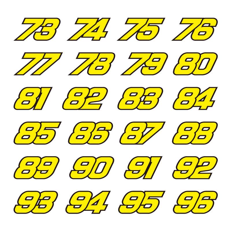 ゼッケン 2色仕様 ナンバー 数字 ステッカー SSサイズ4枚選べる ゼッケン 2色仕様 ナンバー 数字 ステッカー SSサイズ4枚選べる