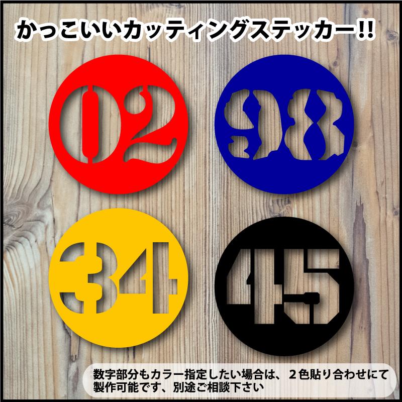 2桁 ゼッケン ステンシル書体 ナンバー 数字 丸型 ステッカー M 2桁 ゼッケン ステンシル書体 ナンバー 数字 丸型 ステッカー M