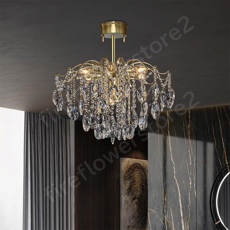 吊照明】モダンガラスシャンデリア 8灯 クリスタル