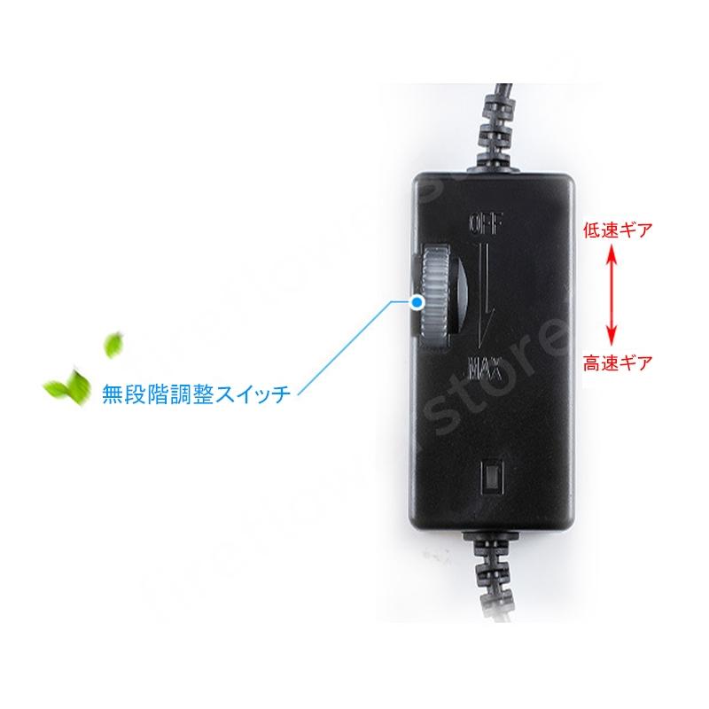 扇風機 車内用 クリップ式 小型 静音 無段階風量調節 車中泊 前席 後部座席 クーラー 涼しい サーキュレーター 車載用 暑さ対策 12Vシガー電源 後付け カー用品｜fireflowerstore2｜05