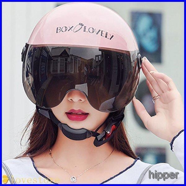 春夏新作 フルフェイス バイクヘルメット 原付用 春夏秋 ジェットヘルメット オートバイ クリアシールド スモークシールド 可愛い 男女兼用 耐衝撃 Tronadores Com
