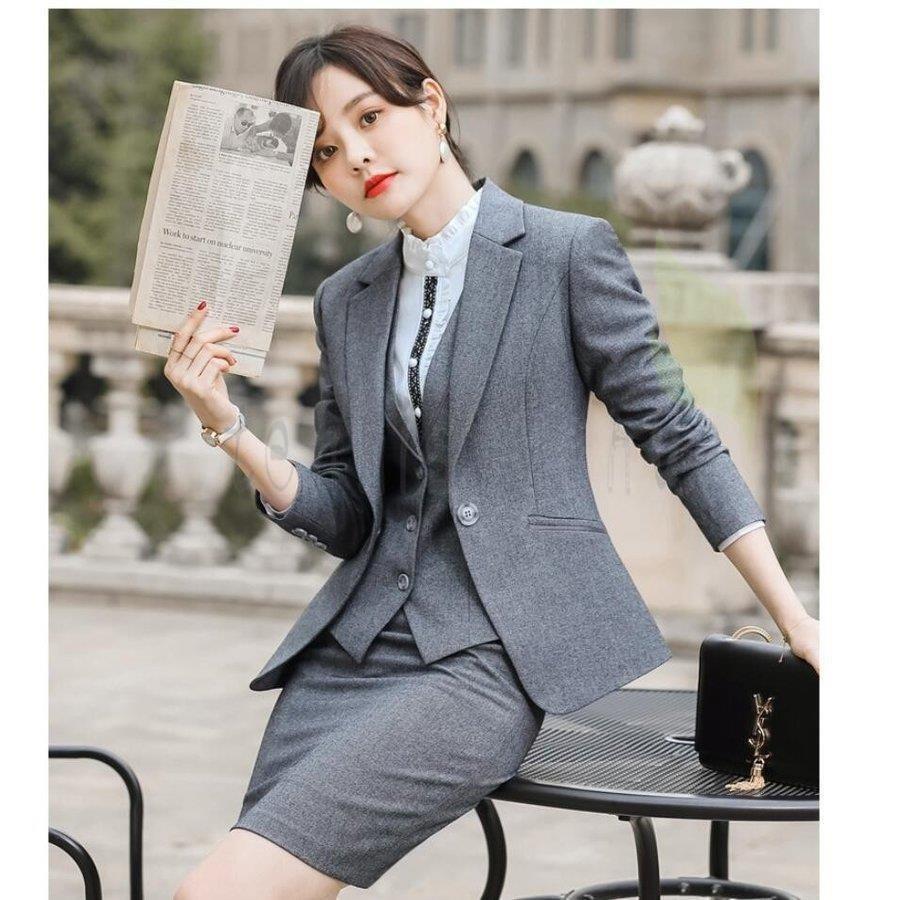 注目ショップ ブランドのギフト スーツレディース3点セットベスト付きスーツビジネススーツセットアップスーツフォーマルスーツ通勤olオフィスパンツスーツ就活面接 スーツ フォーマル