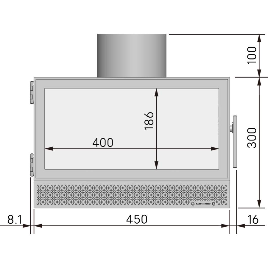 <FG401>WOOD STOVE 450 DAICHI MODEL ※受注生産 納期約1ヶ月〜 |  | 05