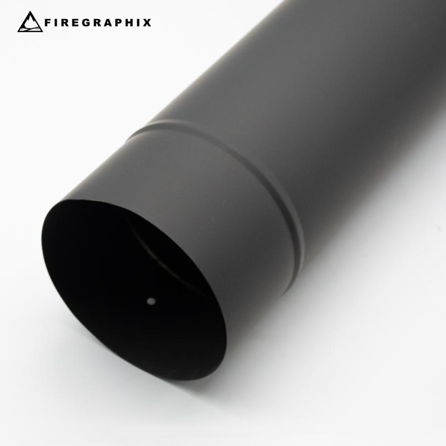 <FGS006> ストレートチムニー600 BLACK 煙突660mm 差し込み口106mm 耐熱黒塗装 シングル溶接 |  | 01
