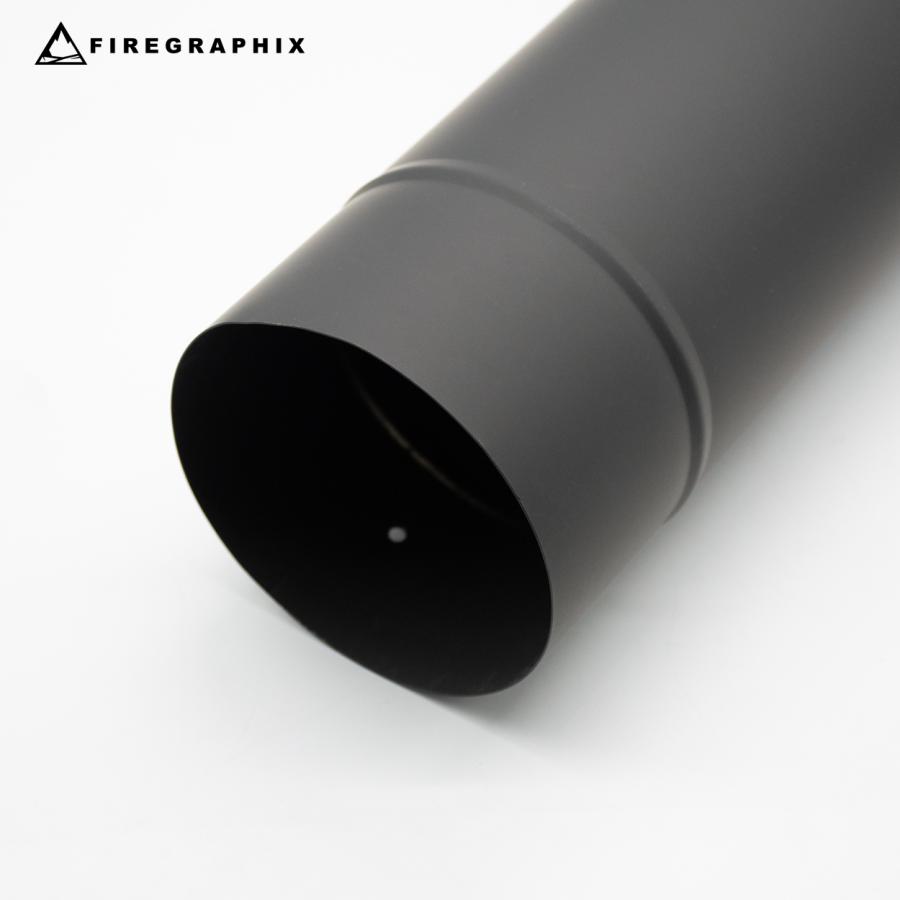 <FGS006> ストレートチムニー600 BLACK 煙突660mm 差し込み口106mm 耐熱黒塗装 シングル溶接 |  | 02
