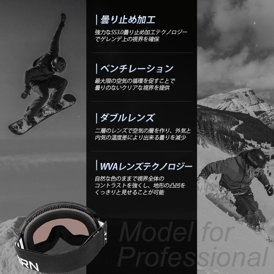 スノーゴーグル URANUS ゴーグル ダブルレンズ アジアフィット