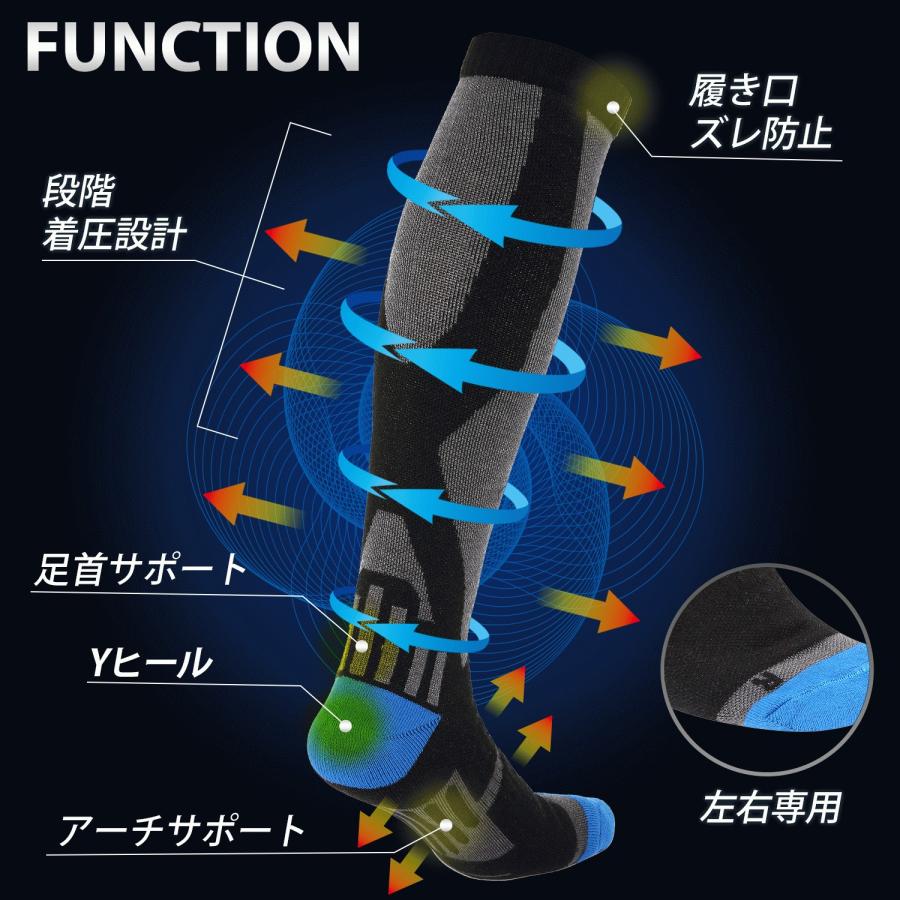 【正規品】送料無料 FIRN メリノウール ソックス スノーボー ド スキー 柔らかい フィット感抜群 厚手 くるぶし アウトドア 滑り止め 段階着圧 吸湿 速乾 防臭｜firn-global｜04