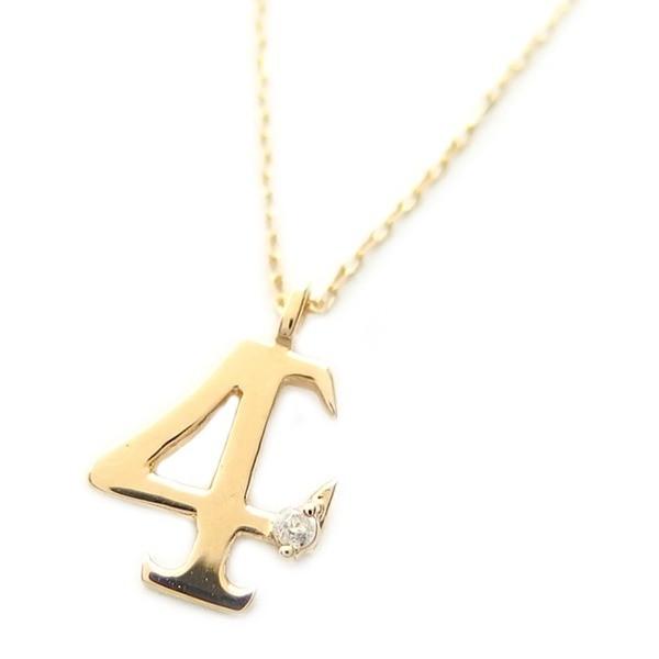 正規取扱店 ナンバー ネックレス ダイヤモンド ネックレス 一粒 0 01ct K18 ゴールド 数字 4 ダイヤネックレス ペンダント 全ての Www Mysmileteethwhitening Com