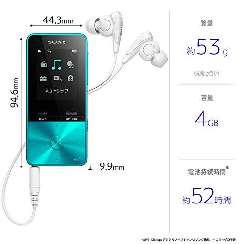 ソニー ウォークマン Sシリーズ 4GB NW-S313 : MP3プレーヤー Bluetooth対応 最大52時間連続再生 イヤホン付属 2017年 
