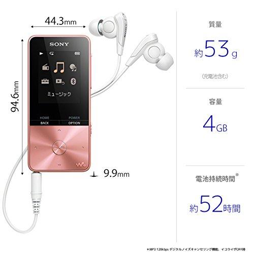 ソニー ウォークマン Sシリーズ 4GB NW-S313 : MP3プレーヤー Bluetooth対応 最大52時間連続再生 イヤホン付属 2017年 