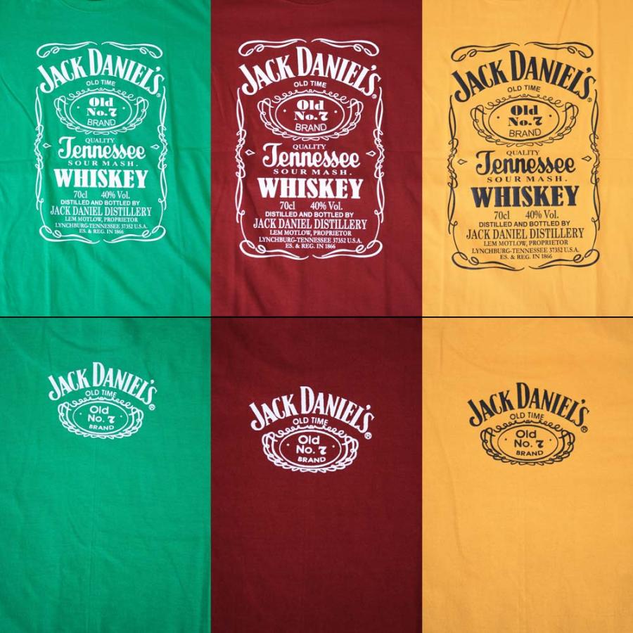 Tシャツ バンドTシャツ ロックTシャツ 半袖 【7色】(AG) ジャックダニエル JACK DANIEL'S 2 MIX S/S 黒 白 グレー 緑 エンジ マスタード 紺 お酒 ウイスキー｜first-line｜11