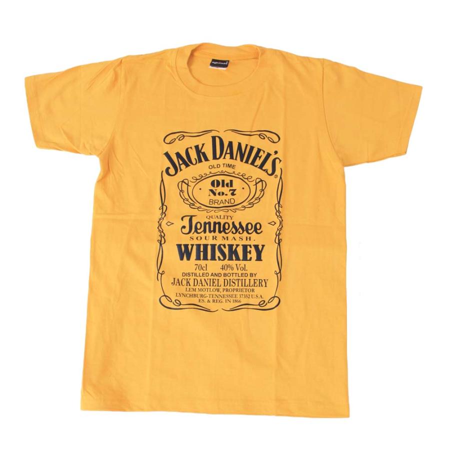 Tシャツ バンドTシャツ ロックTシャツ 半袖 【7色】(AG) ジャックダニエル JACK DANIEL'S 2 MIX S/S 黒 白 グレー 緑 エンジ マスタード 紺 お酒 ウイスキー｜first-line｜07