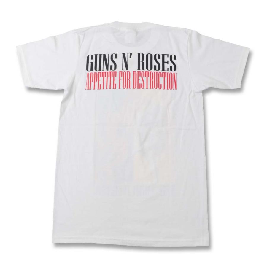 Tシャツ バンドTシャツ ロックTシャツ 半袖 (AG) ガンズアンドローゼズ GUNS N’ ROSES 1 WHT S/S 白｜first-line｜02