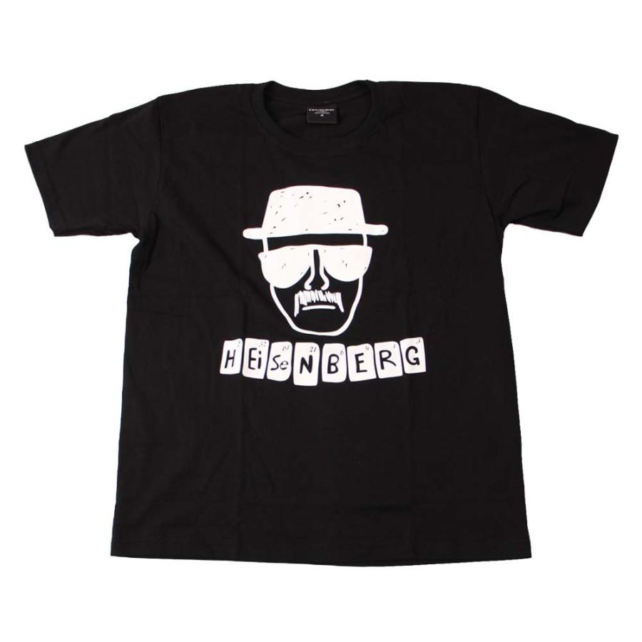 Tシャツ バンドTシャツ ロックTシャツ 半袖 (BW) ブレイキングバッド BREAKING BAD ハイゼンベルク 1 BLK S/S 黒｜first-line