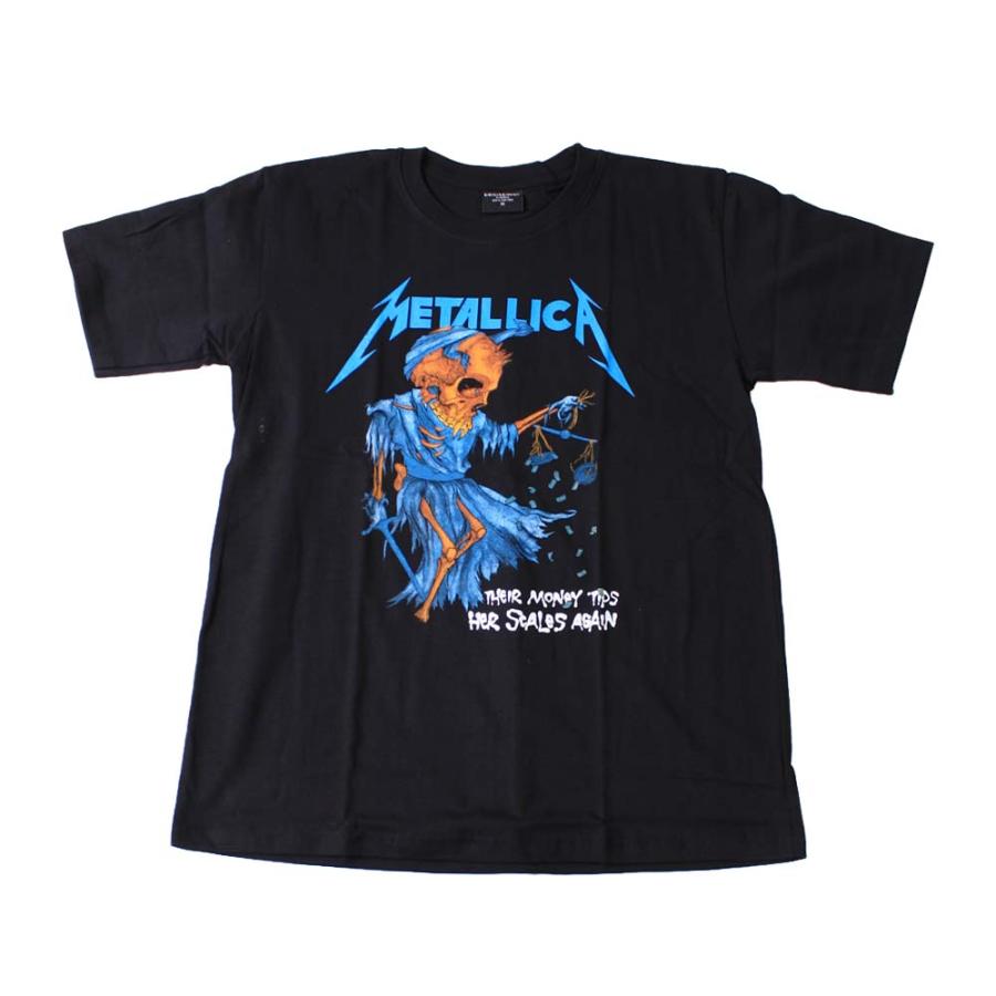 Tシャツ バンドTシャツ ロックTシャツ 半袖 (BW) メタリカ