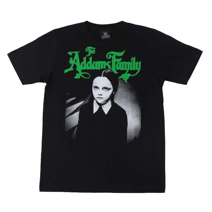 Tシャツ バンドTシャツ ロックTシャツ 半袖 (KR) アダムスファミリー THE ADDAMS FAMILY ウェンズデー 1 BLK S/S 黒 映画｜first-line