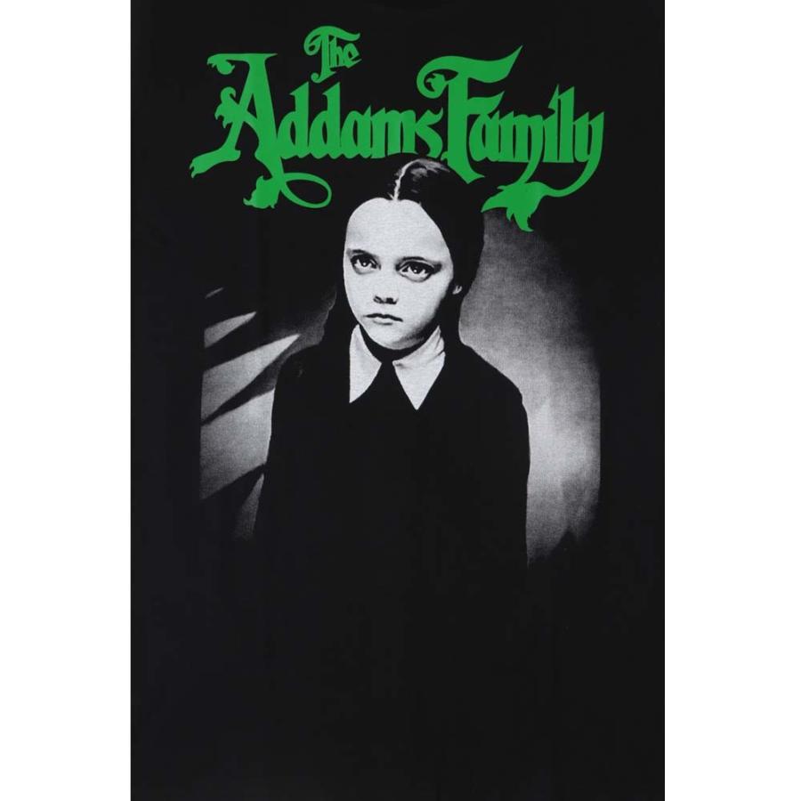 Tシャツ バンドTシャツ ロックTシャツ 半袖 (KR) アダムスファミリー THE ADDAMS FAMILY ウェンズデー 1 BLK S/S 黒 映画｜first-line｜02