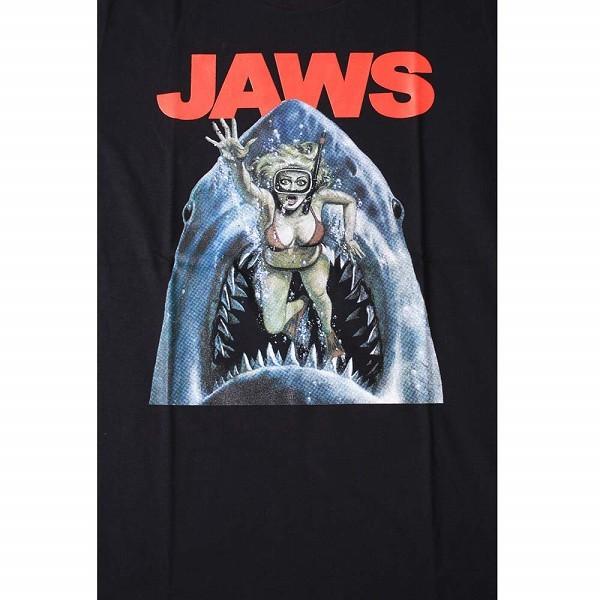 Tシャツ バンドTシャツ ロックTシャツ 半袖 (KR) ジョーズ JAWS 1 BLK