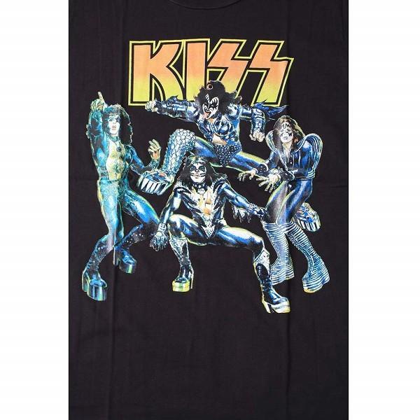 Tシャツ バンドTシャツ ロックTシャツ 半袖 (KR) キッス KISS 10 BLK S