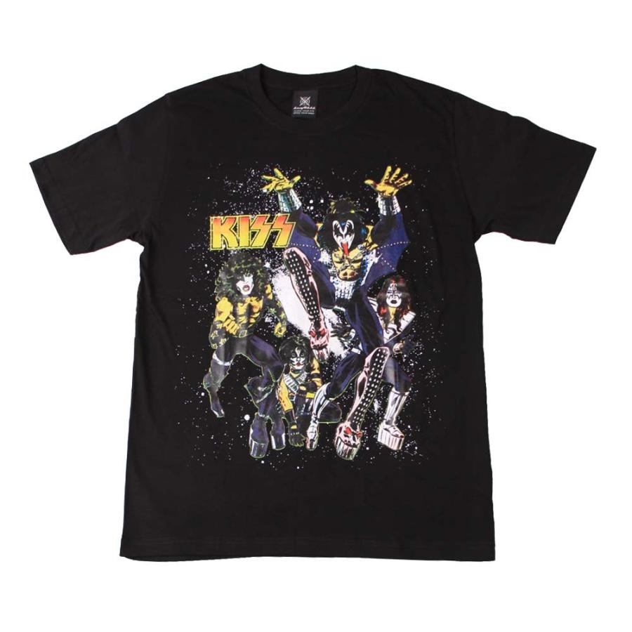 Tシャツ バンドTシャツ ロックTシャツ 半袖 (KR) キッス KISS 11 BLK S