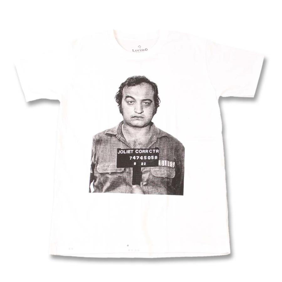 Tシャツ バンドTシャツ ロックTシャツ 半袖 (LE) ブルースブラザーズ BLUES BROTHERS/ジョンベルーシ JOHN BELUSHI(MUGSHOT) 2 WHT S/S 白 映画｜first-line