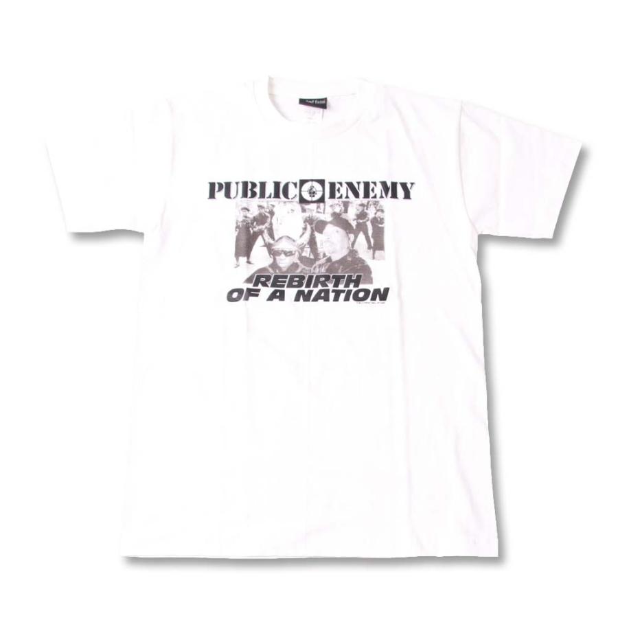 Tシャツ バンドTシャツ ロックTシャツ 半袖 (W) パブリックエネミー PUBLIC ENEMY 4 WHT S/S 白｜first-line
