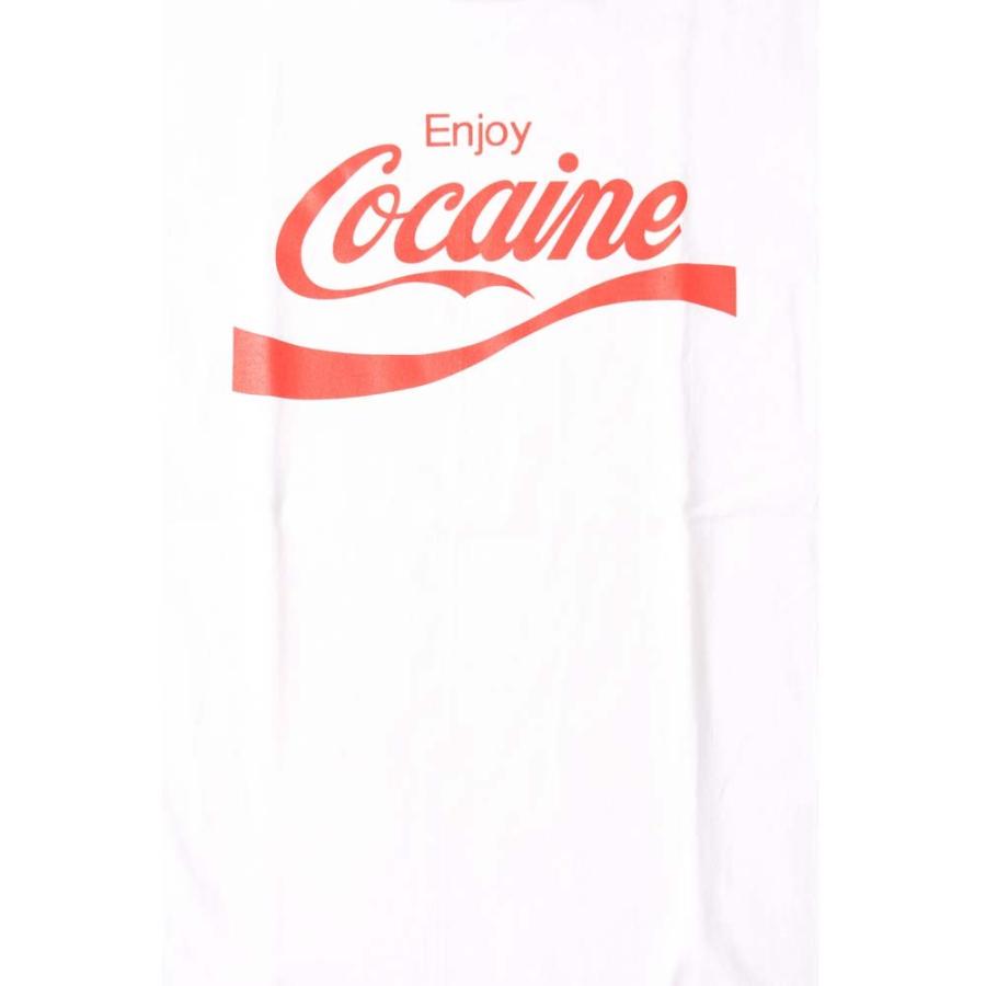 Tシャツ バンドTシャツ ロックTシャツ 半袖 (W) エンジョイコカイン ENJOY COCAINE(パロディ PARODY) 1 WHT S/S 白｜first-line｜02