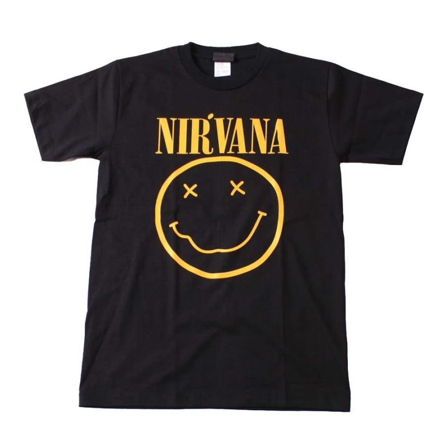 Tシャツ バンドTシャツ ロックTシャツ 半袖 (W) ニルヴァーナ/ニルバーナ NIRVANA 19 BLK S/S 黒｜first-line