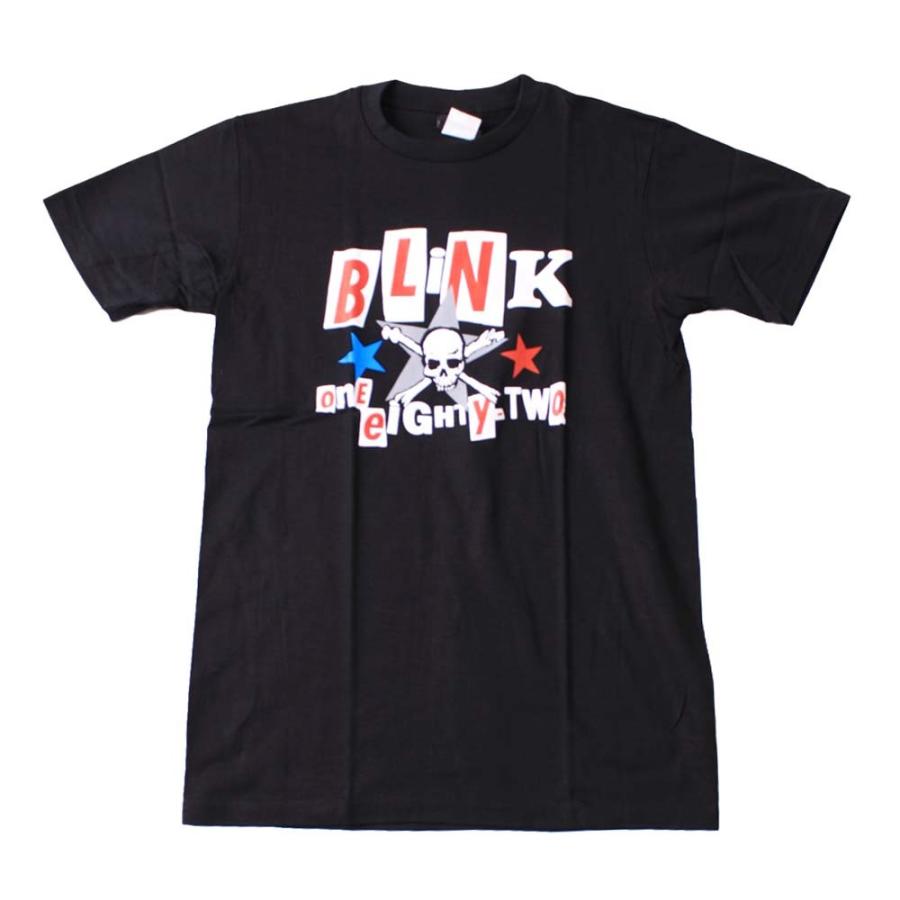 Tシャツ バンドTシャツ ロックTシャツ 半袖 (W) ブリンク 182 BLINK 182 2 BLK S/S 黒 :t0510b