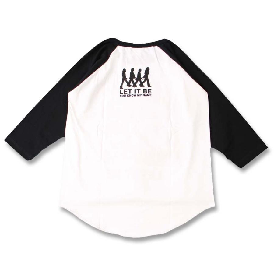 W) ビートルズ THE BEATLES 2 WHT×BLK B/B(七分袖) ラグラン