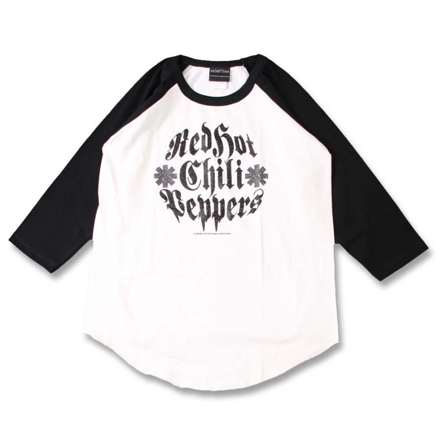 (W) レッドホットチリペッパーズ RED HOT CHILI PEPPERS (レッチリ) 4 WHT×BLK B/B(七分袖) ラグラン