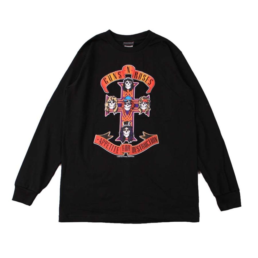Tシャツ バンドTシャツ ロックTシャツ 長袖 (W) ガンズアンドローゼズ