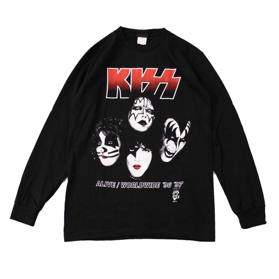 Tシャツ バンドtシャツ ロックtシャツ 長袖 W キッス Kiss 2 Blk L S 黒 Wlong T0185 First Line 通販 Yahoo ショッピング