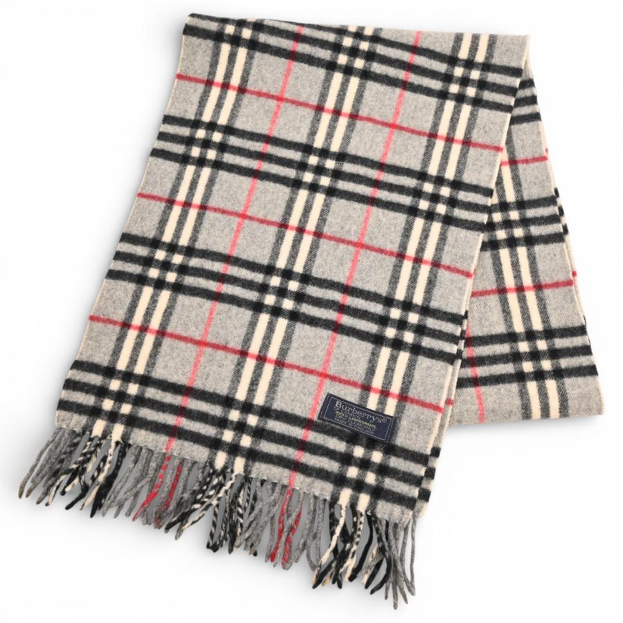 バーバリー マフラー ノバチェック グレー Bランク bb0604ce | BURBERRY