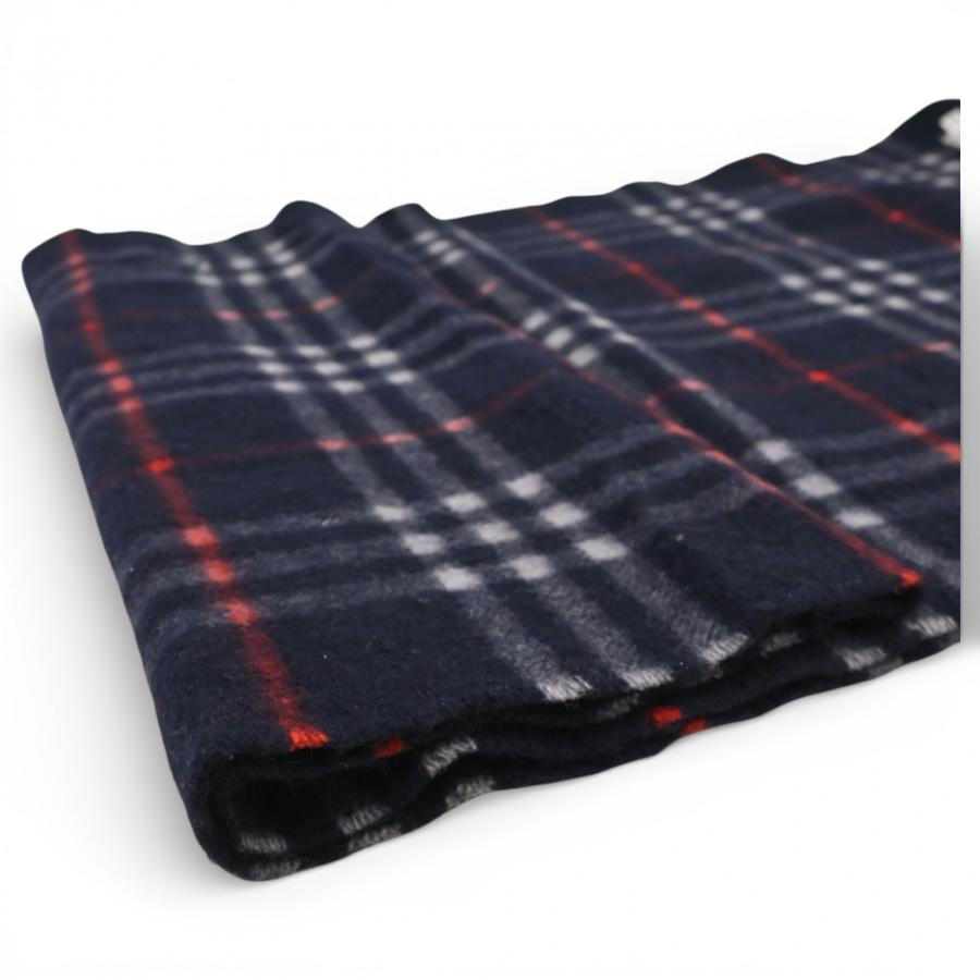 バーバリー ノバチェック マフラー カシミヤ100％ ネイビー Bランク bb4604cf | BURBERRY | 03