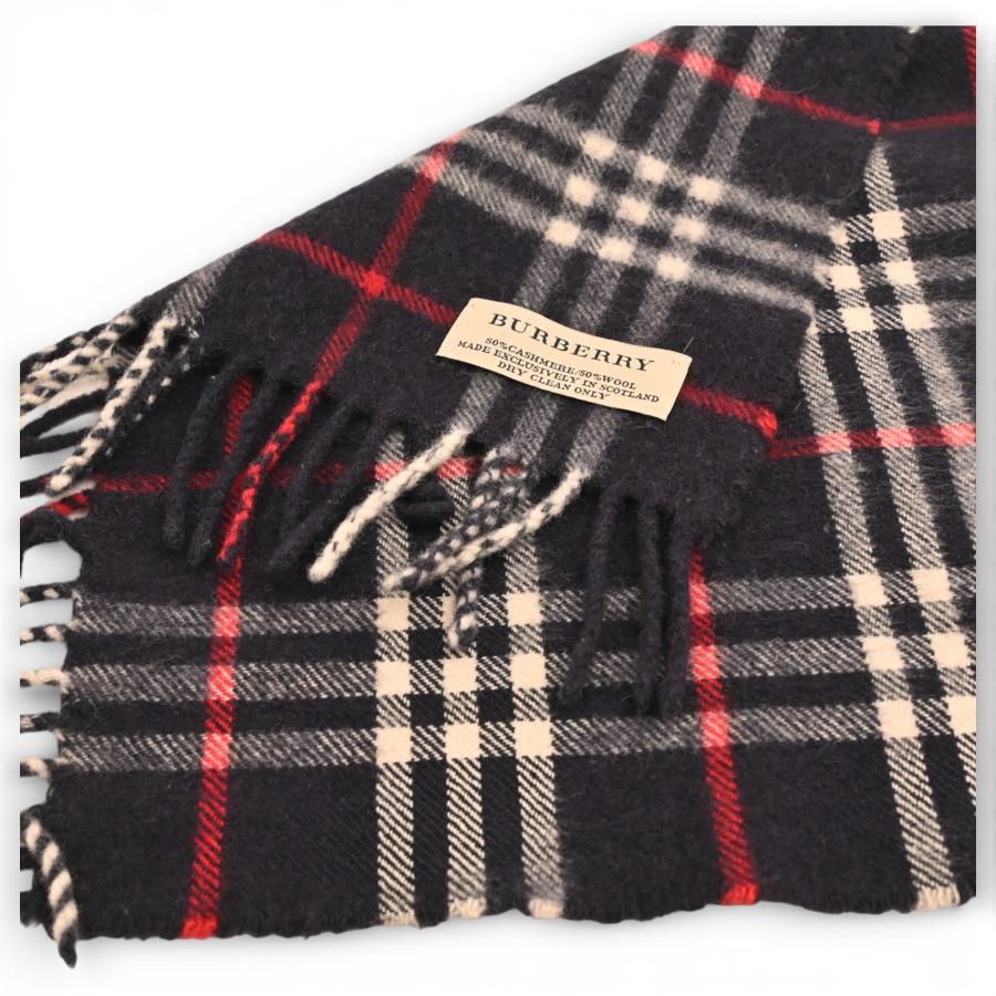 BURBERRY（バーバリー） ノバチェック マフラー カシミヤ入り Bランク