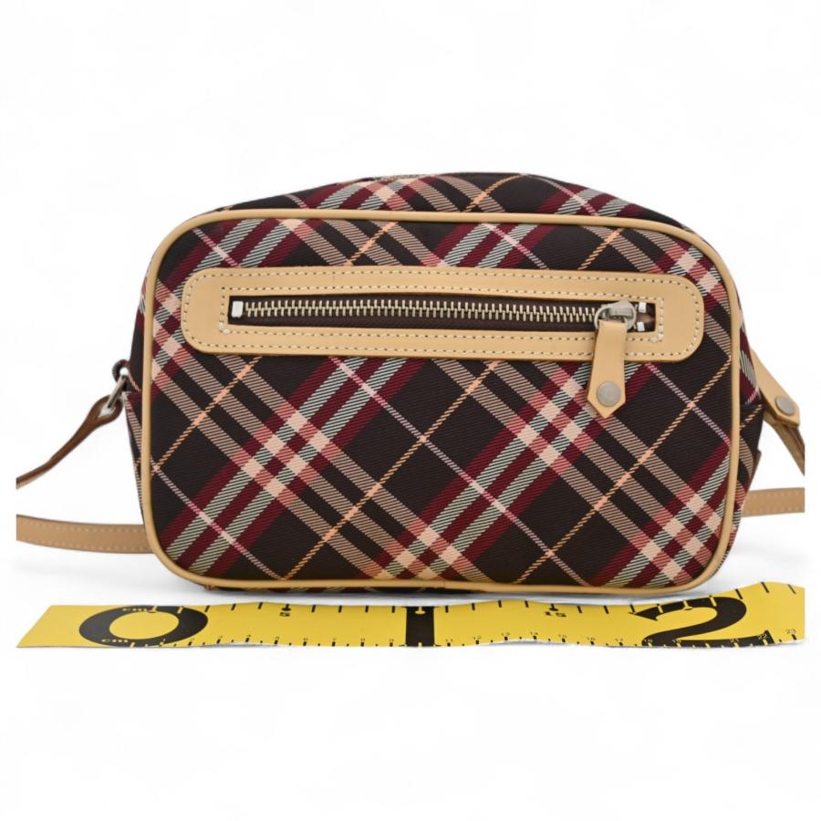 バーバリー　ノバチェック　ショルダーバッグ バーバリー ノバチェック ショルダーバッグ レザー シルバー金具